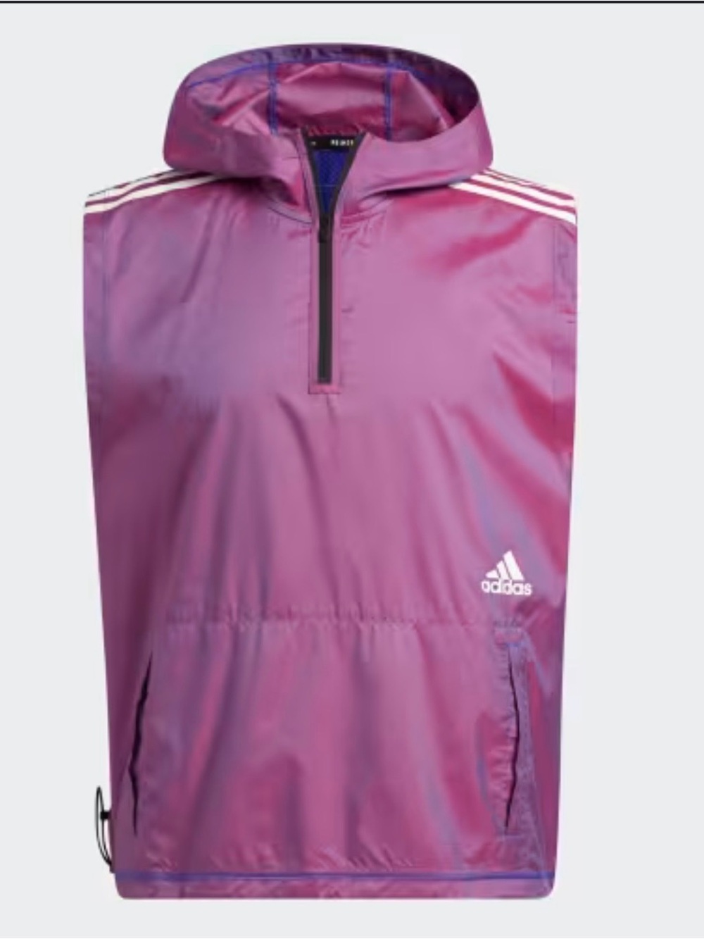 NEW adidas For the Oceans Men’s Hooded Light Vest Running Athletic - Purple Sz.S